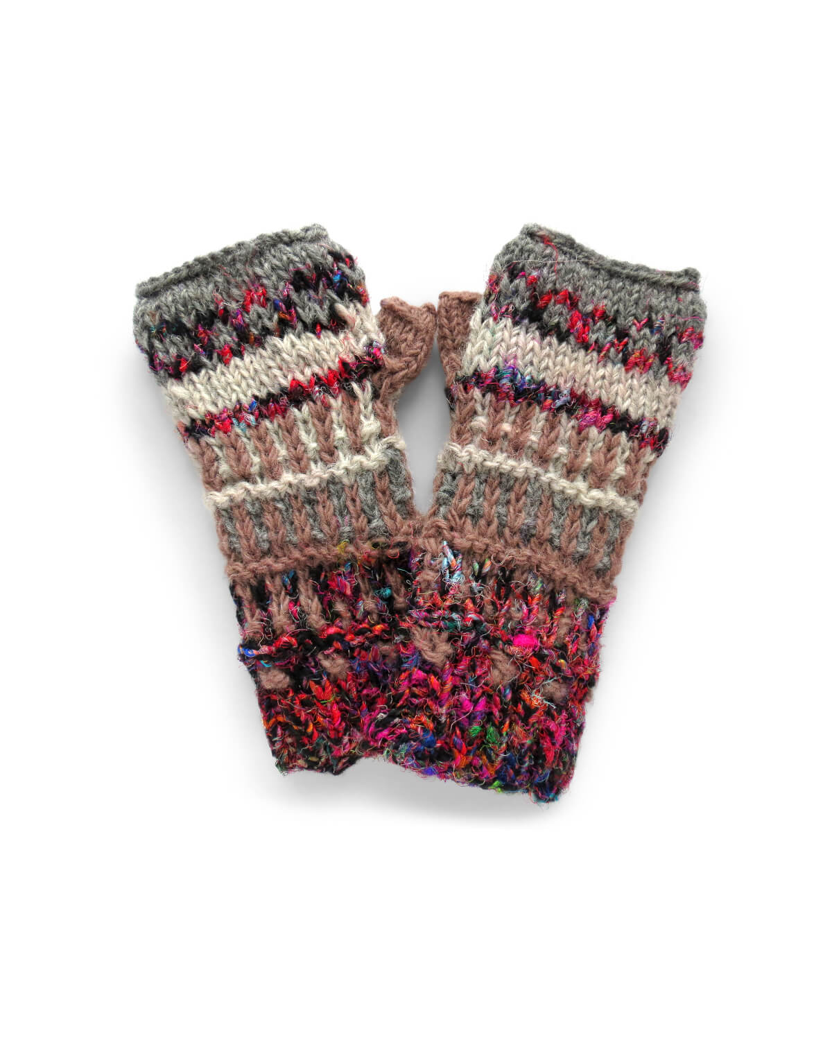 Himalayan Wool Knit Half Mitten