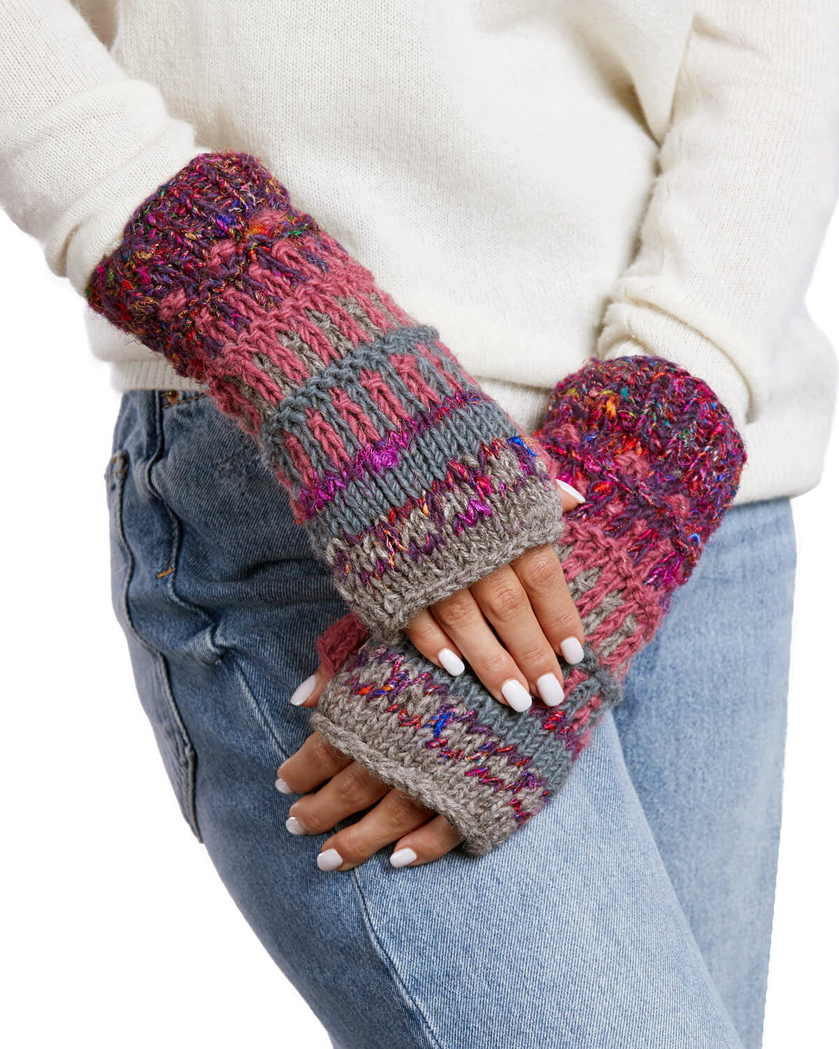 Himalayan Wool Knit Half Mitten