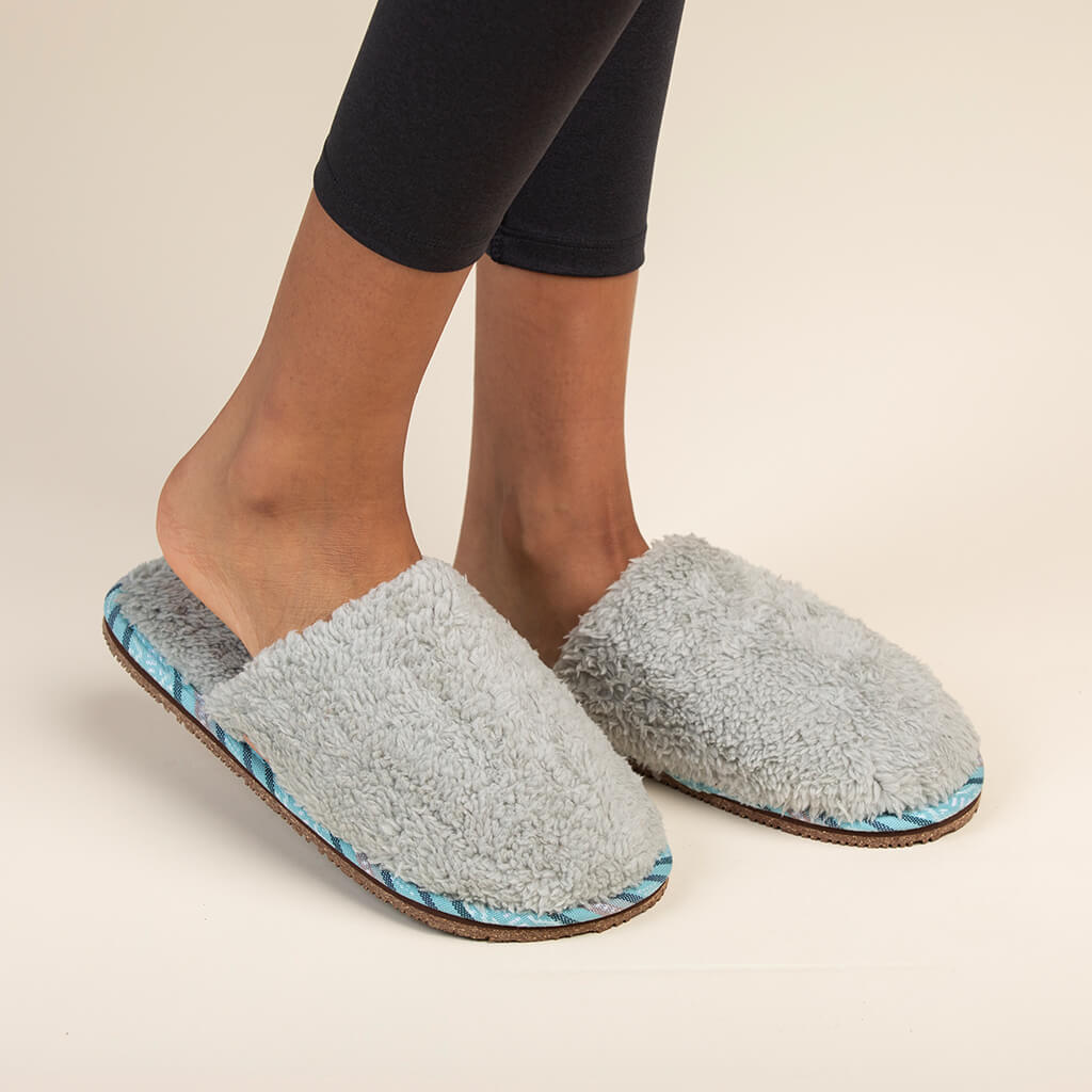 Women’s Meridian Sherpa Mule Slipper Silver